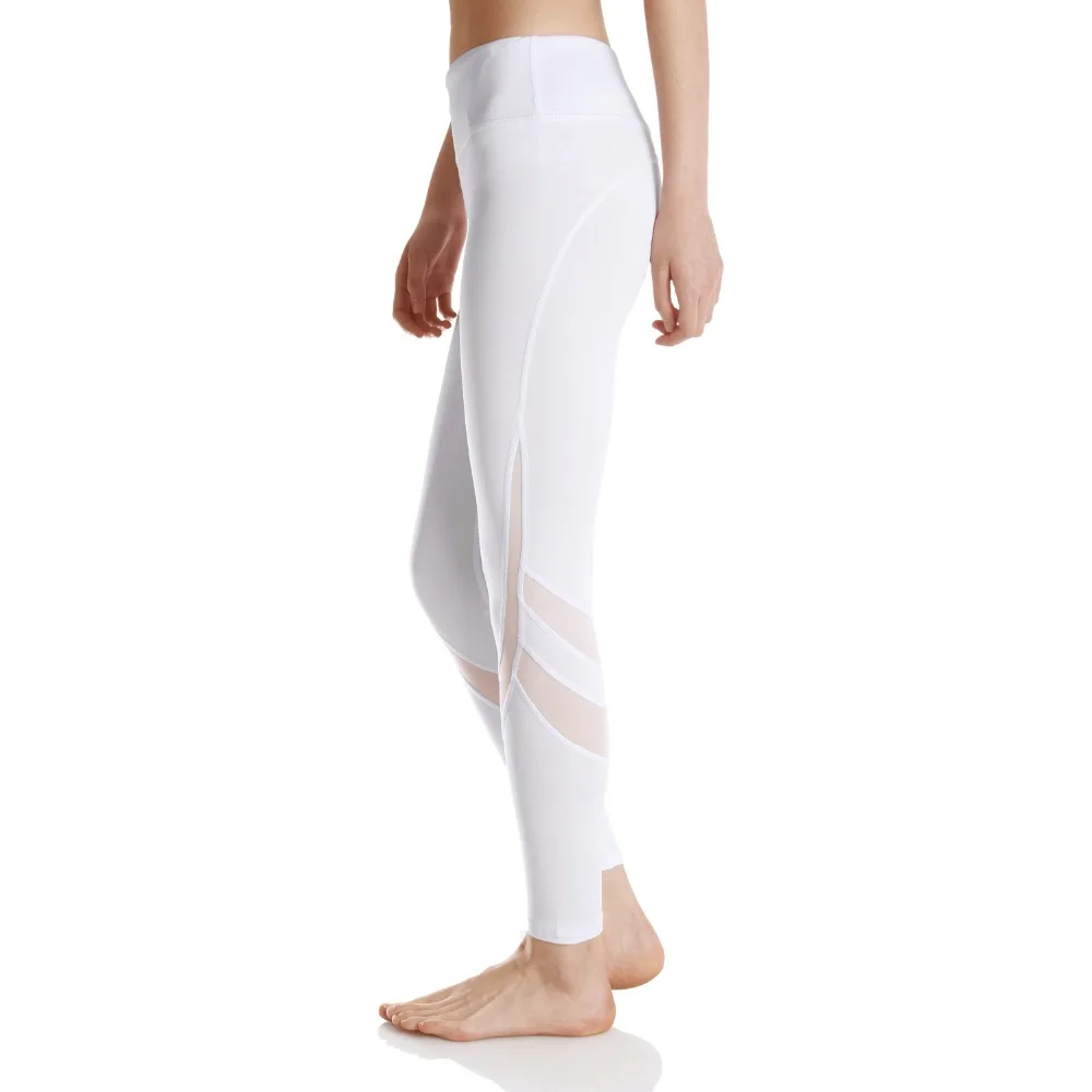 Lumier 2017 Fitness Legging Sports For Female Lulu Yoga Clothing Pants Women Spliced Mesh Running Tight Gym Legging Sport Femme (6)