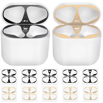 

Cool Ultra Thin Skin Protective Cover Metal Film Sticker Iron Shavings Plating Dust Guard For AirPods Airpod 1/2