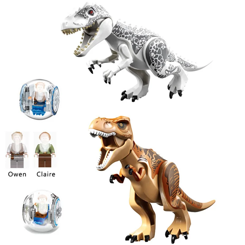 Jurassic World 2 Building Blocks Park Legoings Dinosaurs Figures Bricks Duplos Tyrannosaurus Rex Indominus Assemble Kids Toy's Jurassic World 2 Building Blocks Park Legoings Dinosaurs Figures Bricks Duplos Tyrannosaurus Rex Indominus Assemble Kids Toy's