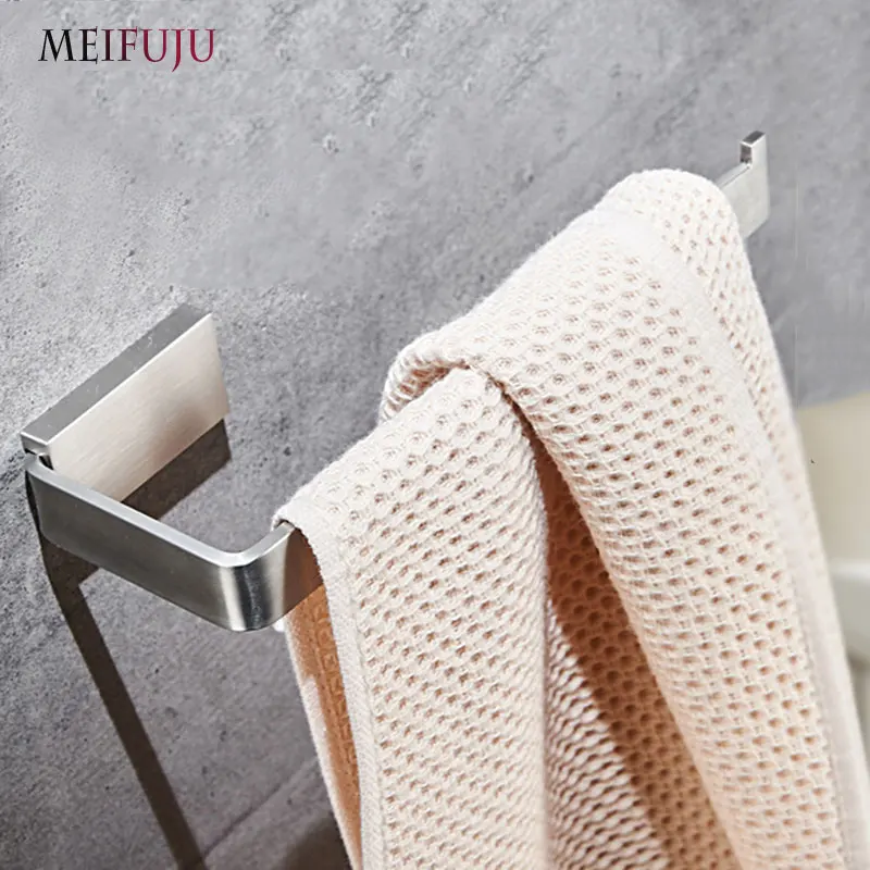 MEIFUJU квадратный твердый SUS304 из нержавеющей стали, вешалка для полотенец, Полка для полотенец, аксессуары для ванной комнаты, бумажный держатель, аксессуары для ванной комнаты - Цвет: Towel Ring holder