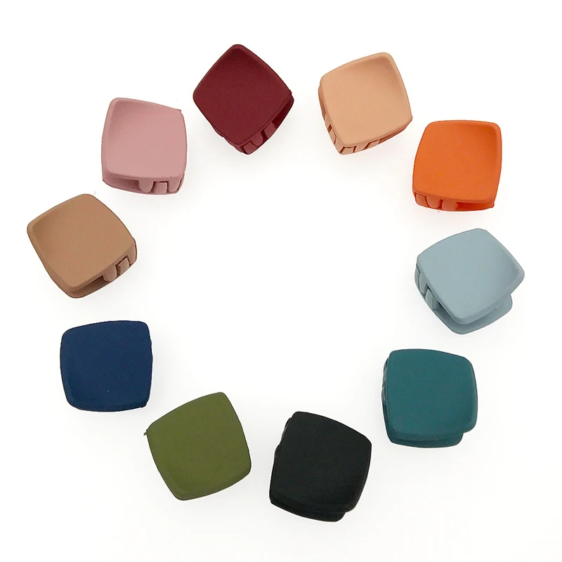 

1pcs Baby Girls Hair Claw Cute Candy Color Hair Jaw Clip Children Hairpin Hair Accessories Square Irregular Solid Color Hairpin