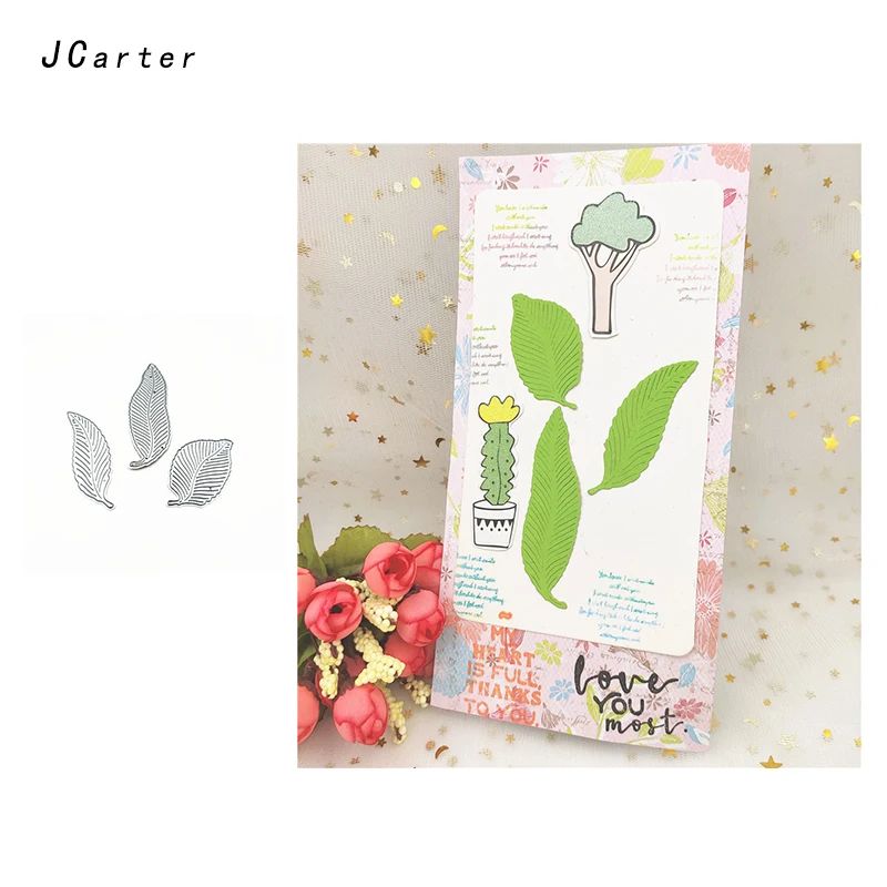 

JC 2019 New Arrival Leaves Metal Cutting Dies for Scrapbooking DIY Embossing Folder Cards Paper Handmade Album Stencil Crafts