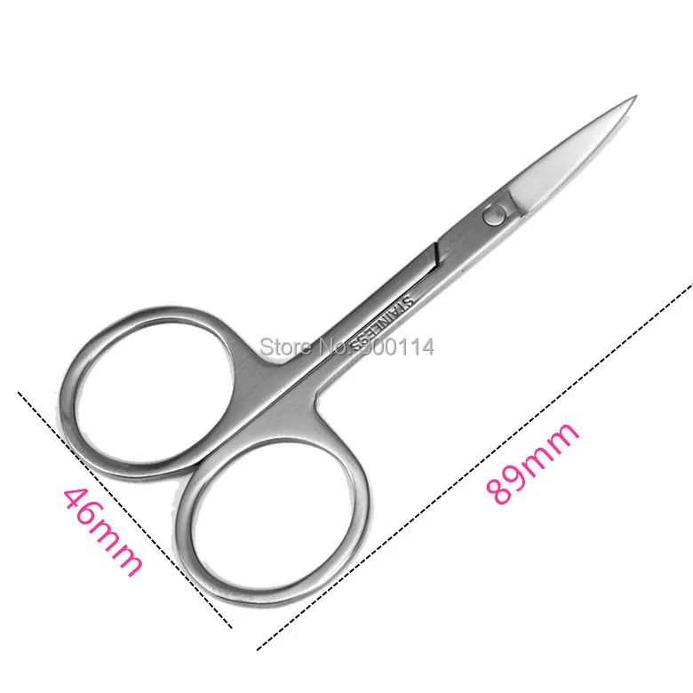 Diário de Beleza em Aço Pinça de Sobrancelha Cortador de 89mm Atacado Lady Inoxidável Tesoura Maquiagem Sobrancelha 1000 Pcs Frete Grátis 5 Pinça de sobrancelha