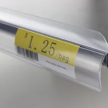 Деревянный зажим стеклянной полки защелка Защитная Наклейка оснастки держатель ценника полоса рекламный листок ПВХ реклама данных полосы