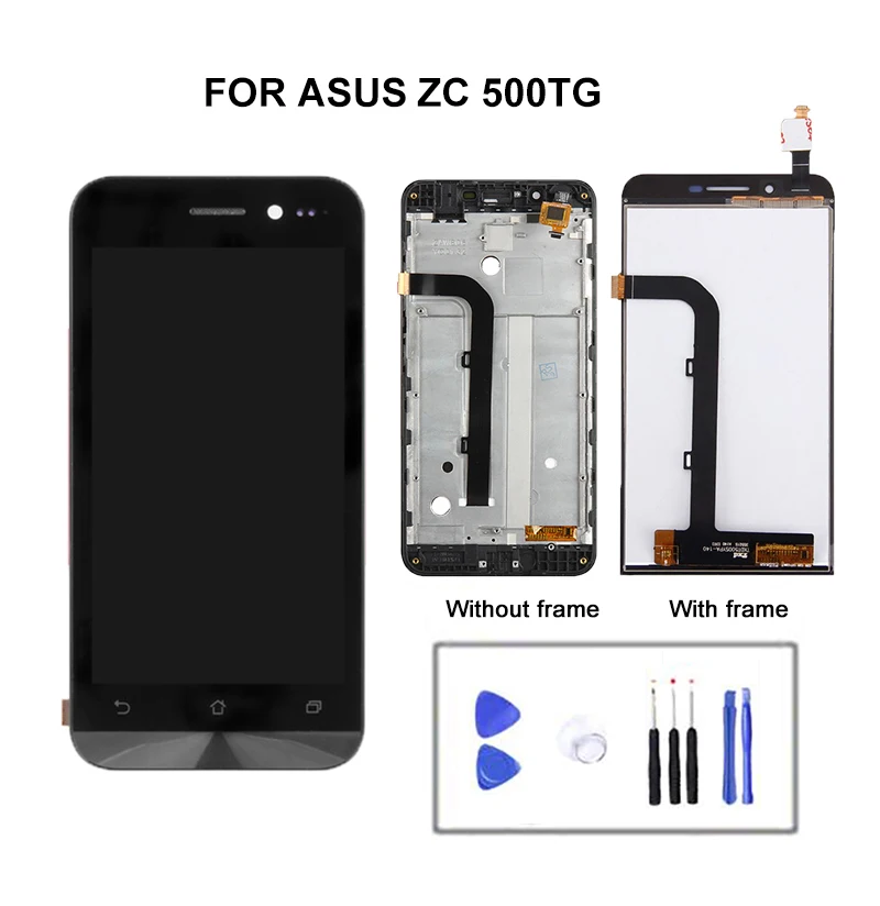 Для Asus ZenFone Go ZC500TG Z00VD ЖК-дисплей кодирующий преобразователь сенсорного экрана в