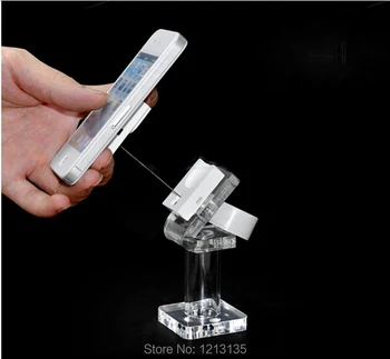 

10 pcs/Lot mobile phone anti theft acrylic display stand with pull box for electric products security in shop