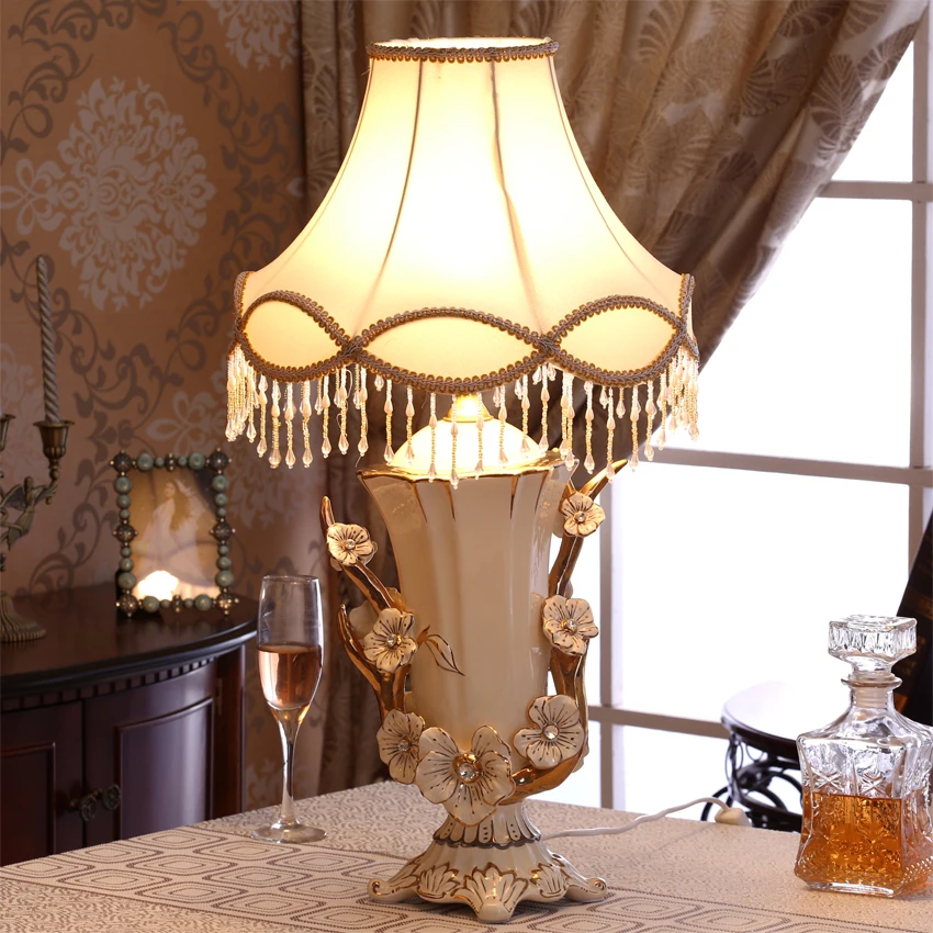 Moden Art настольная лампа-деко прикроватная настольная лампа для спальни гостиной креативная позолоченная Керамическая Настольная Лампа