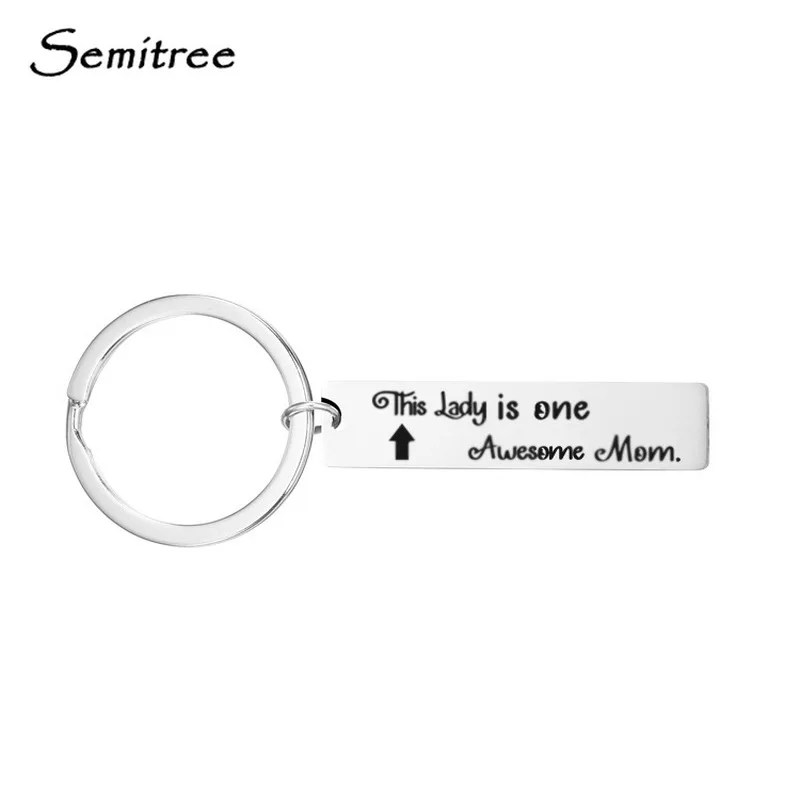 Semitree оптовая продажа кольцо для ключей из нержавеющей стали эта женская модель подарок на день матери DIY