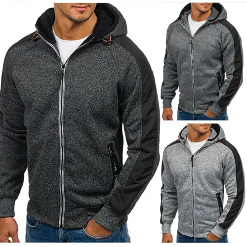 Men's Winter Warm Casual Hooded Sweatshirts Hoodies Coat Jacket Outwear