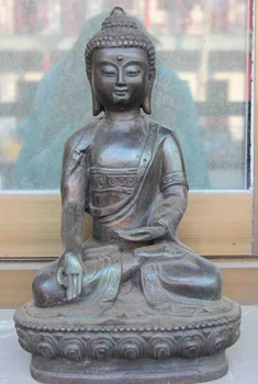 

xd 003135 Chinese fane Copper Bronze Sakyamuni Tathagata Amitabha RuLai Buddha Statue