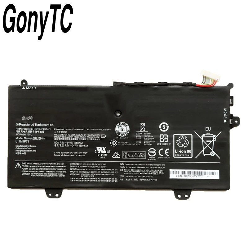 GPNYTC новая настоящая аккумуляторная батарея для ноутбука L14M4P71 lenovo Yoga3 11 5Y10c (U) Yoga 3