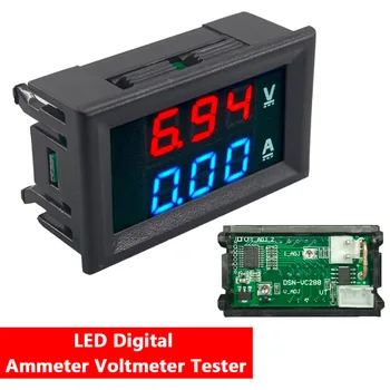 

Mini Digital Voltmeter Ammeter DC 100V 10A Voltmeter Current Meter Tester Blue+Red Dual LED Display