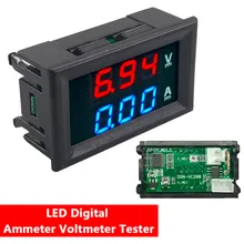 Professionale DC 100V 10A Voltmetro Amperometro Blu + LED Rosso Amp Dual Digital Amperometro Voltmetro Gauge Dropshipping