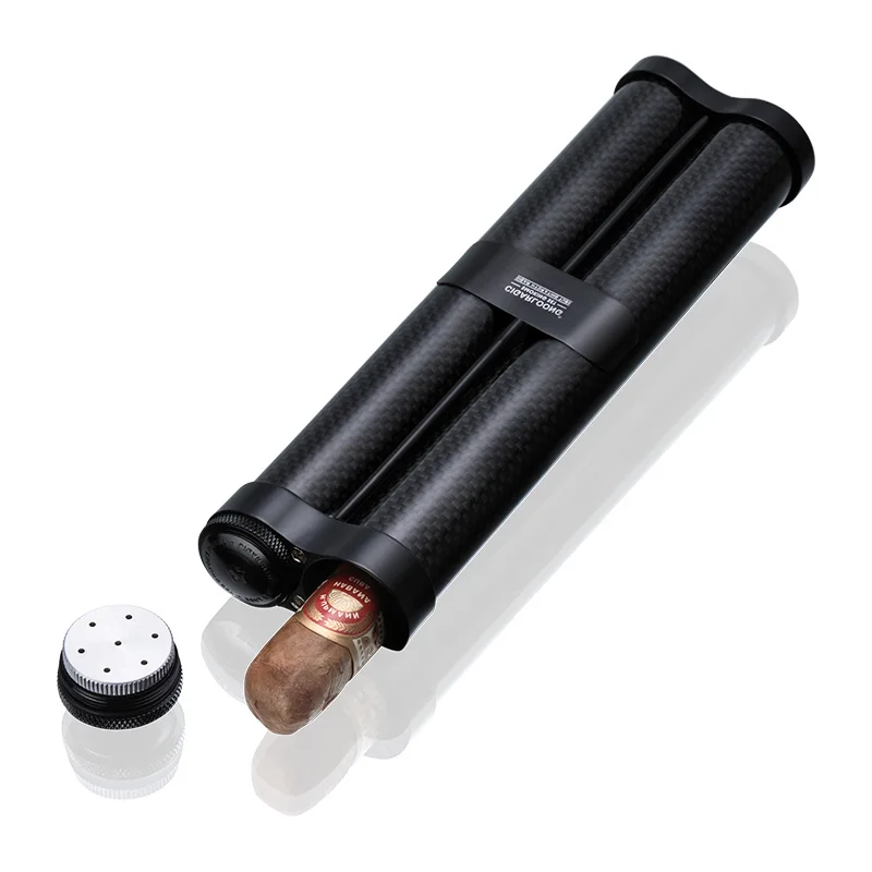 Cigar Tube Travel 2 sticks of Moisturizing cigar tube with Cigar humidifier CG-0002