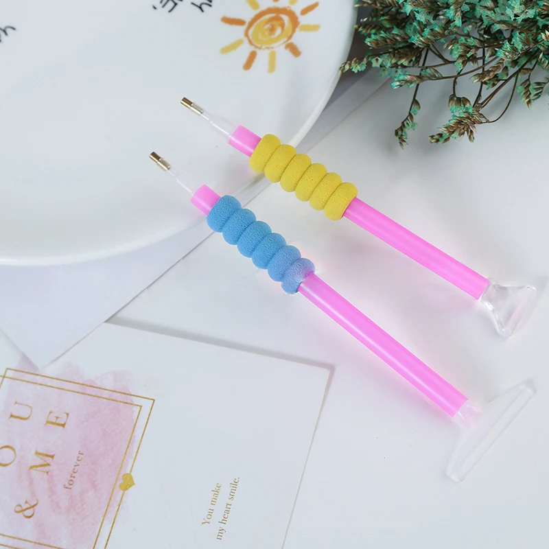 

10 Pcs Diamond Painting Pen Tools Set Sponge Pen Holder 5D DIY Diamond Embroidery Tools Pen Cover Cross Stitch Accessory