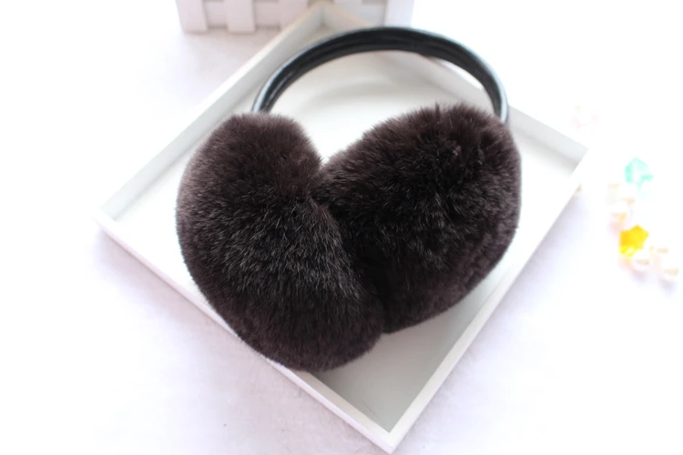natural rex rabbit fur earmuffs (10)