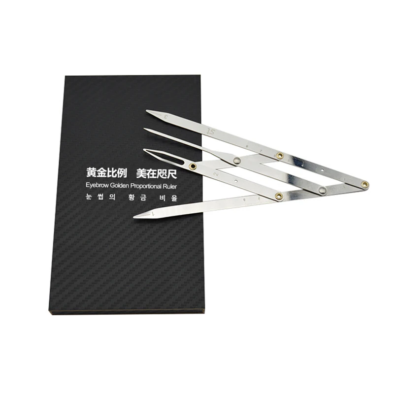 2pcs Stainless steel Golden Ratio CALIPERS Eyebrow Microblading Permanent Makeup Measure Tool Mean Golden Eyebrow DIVIDER