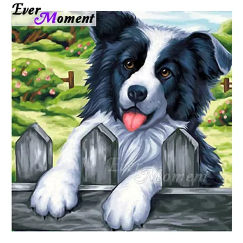 

Ever Moment Diamond Painting Handmade Picture Of Rhinestone Dog Fence 5D DIY Decoration For Home Diamond Embroidery Square 3F732