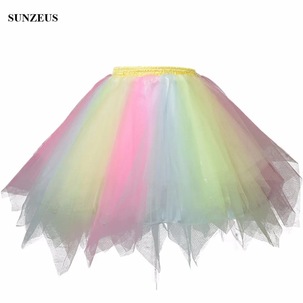 

Beautiful Short Petticoat Colorful Tulle Underskirt For Costume Enaguas Cute Girls Dancing Jupon Crinoline