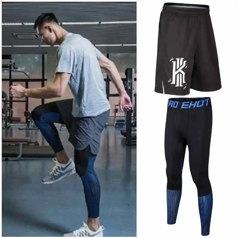 Спортивный тренировочный костюм, баскетбольные брюки два комплекта, осенние брюки для фитнеса, брюки для бега - Цвет: 12