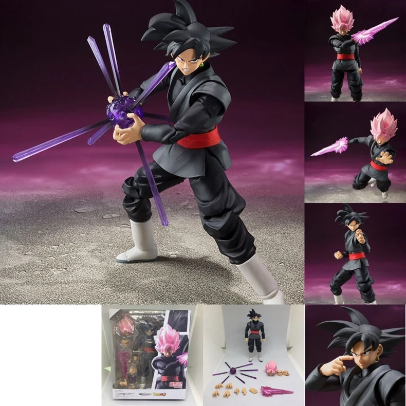  SHF Figuarts Dragon Ball Z Super Saiyan Gokou Black Joint Movable PVC Action Figure Collection Model Kids Toy Doll 15cm (1)