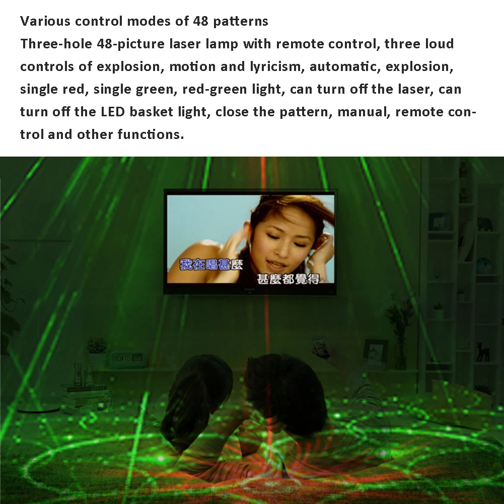 3 отверстия лазерный проектор rgb свет Led звездное сценическое освещение Прожектор лазерный луч KTV проекционные лампы голосовой активированный клубный свет