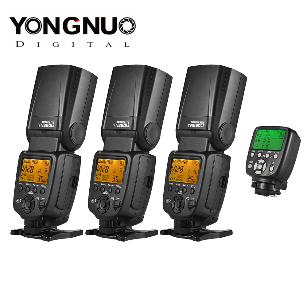 

YONGNUO YN860Li Wireless Master Slave Flash Speedlite+YN560-TX II Manual Flash Trigger Remote Controller for Canon Nikon New