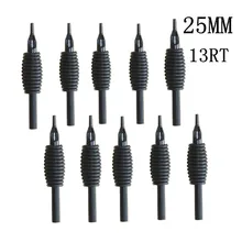 YILONG 10 шт. Новинка 25 мм 13RT новейший одноразовый силиконовый черный насадки для тату советы и сцепление с наконечником