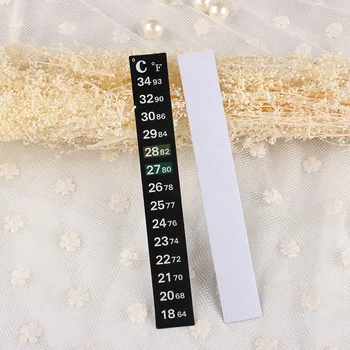 

Fish Tank Aquarium Thermometer Temperature Strip Stick-on Degree Celsius Fahrenheit Display BDF99