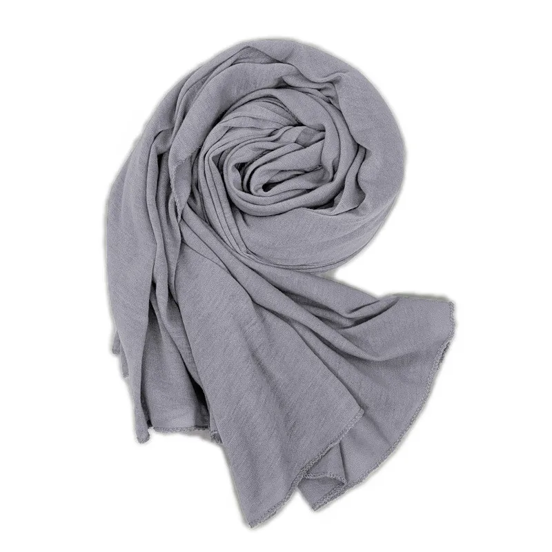 women plain bubble cotton jersey scarf Head hijab wrap solid color headband shawls foulard femme muslim hijabs store - Цвет: 7