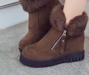 

2018 new plus velvet warmth increase women's ankle boots fashion fur Mao Martin boots women.