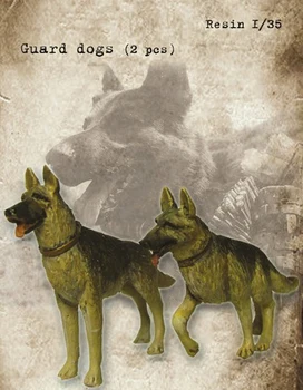 

Resin Kits 1/ 35 dogs include 2 figure Resin Not color Model figure DIY TOYS new