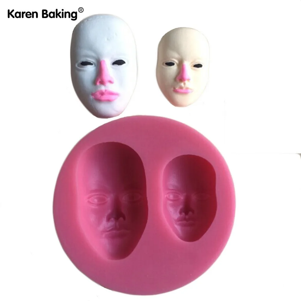 Human Face Shaped 3D Silicone Cake Fondant Mold, Cake Decoration Tools