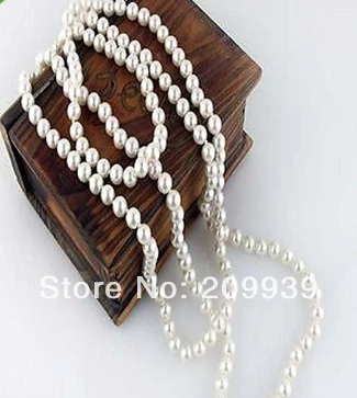 

huij 003459 Charming setting long 8-9MM WHITE AKOYA PEARL NECKLACE