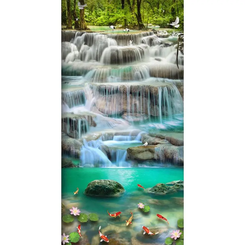 

Waterfall Landscape DIY 5D Full Drill Diamond Painting Embroidery Cross Stitch Kit Rhinestone Mosaic Home Decor Craft