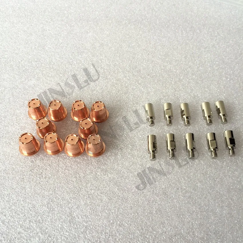 S45  Plasma Cutting Torch Consumables Parts Tip PD0102-10 40A & Electrode PR0105 20PCS