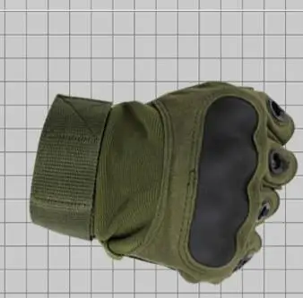 Tactical Gloves Armed Military Airsoft Shooting Bicycle Combat Fingerless Paintball Carbon Knuckle Half Finger Gloves - Цвет: army green