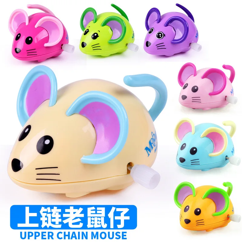 Детские заводные игрушки на цепочке детские головоломки мультфильм животное мышь игрушка