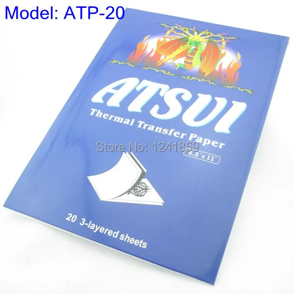 

20 Sheets ATSUI Tattoo Carbon Stencil Thermal Transfer Paper Supply ATP-20#