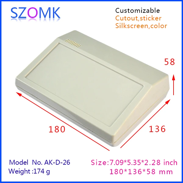 

10 pcs/lot Lighting distribution szomk box plastic electronic desk top enclosures for electronics