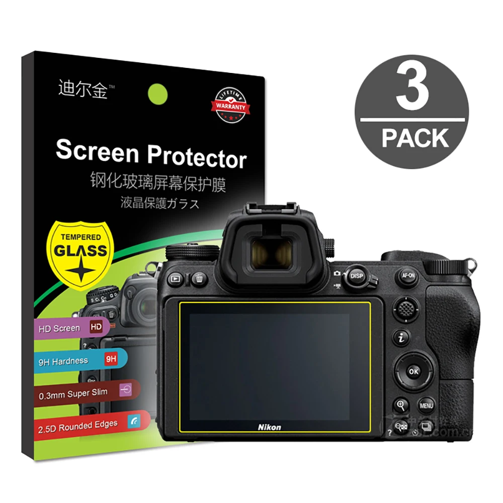 Закаленное стекло 3x для защиты экрана Nikon Zfc Z5 Z6 II Z7 Z50 D7500 D500 D850 D3500 D3400 D3300 D7200 D7100 D5600