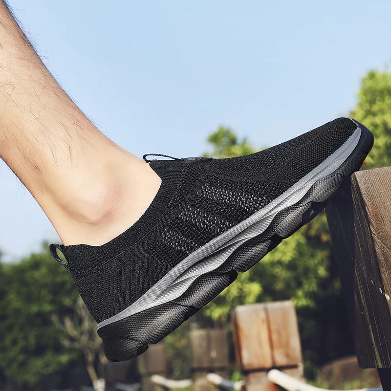 

2019 New Summer Men's Shoes Mesh Breathable Casual Shoes Fashion Lace Up Chunky Sneakers High Quality Male Loafers C4