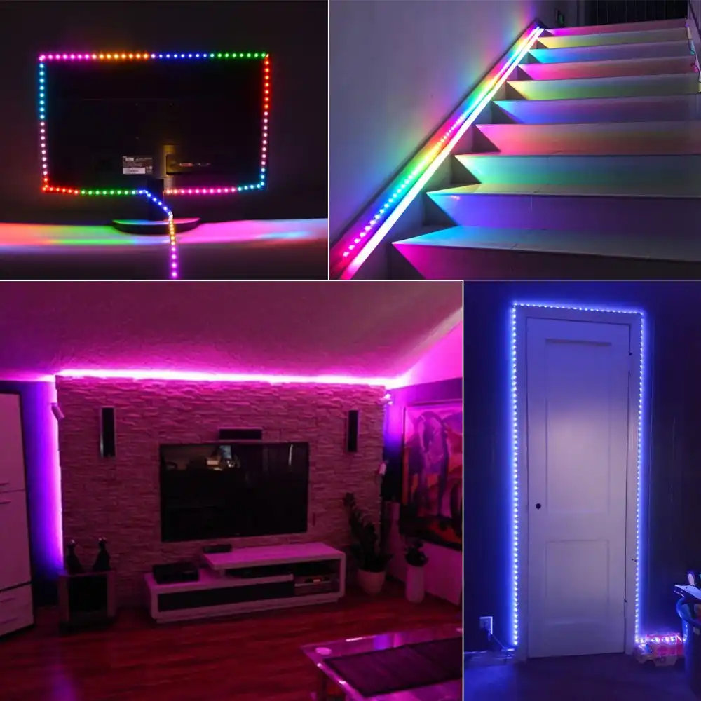 Dream Color Rgb Light Smart Pixel Strip Led For Kitchen Stairs Ws2811 Ic Programmable Addressable Neon Lights Cabinet Dream Color Rgb Light Smart Pixel Strip Led For Kitchen Stairs Ws2811 Ic Programmable Addressable Neon Lights Cabinet