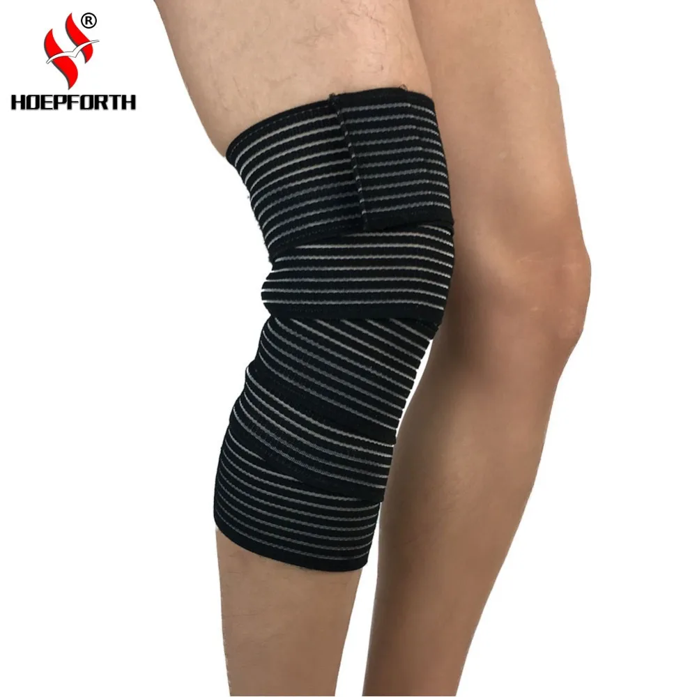 

1.8m Elastic Knee Winding Bands Sports Weight Lifting Knee Belt