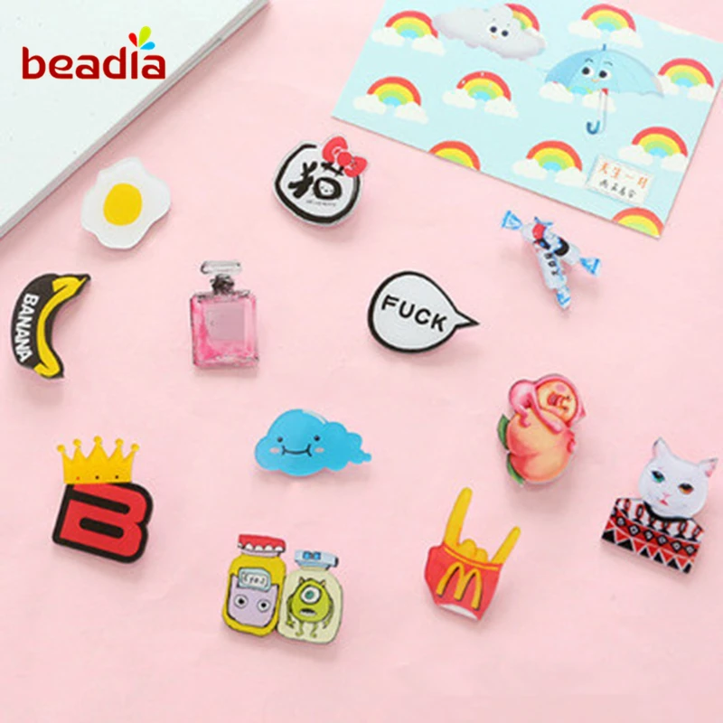 Популярные значки аниме для одежды Kawaii акриловые модный значок булавка на рюкзак