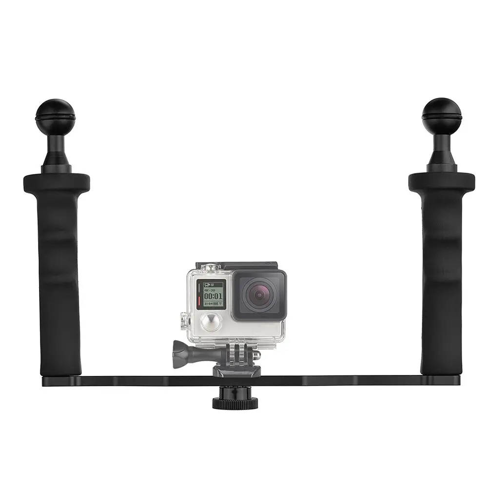 

SHOOT Aluminium Alloy 7 x 10 inchi (HxW) Handheld Stabilizer Handle Grip for GoPro 5/4/3+/3 Cameras and 4 inch 6 inc