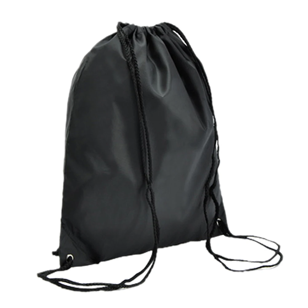 Wholesale 5pcs ( School Drawstring Book Bag PE Shoe Backpack black on