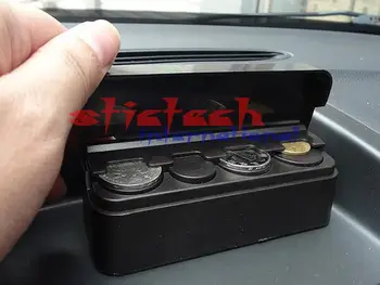 

by dhl or ems 500pcs Auto Car Coin Pocket Cases Storage Boxes Plastic Holder Organizer hot sale black multifunction cheapest