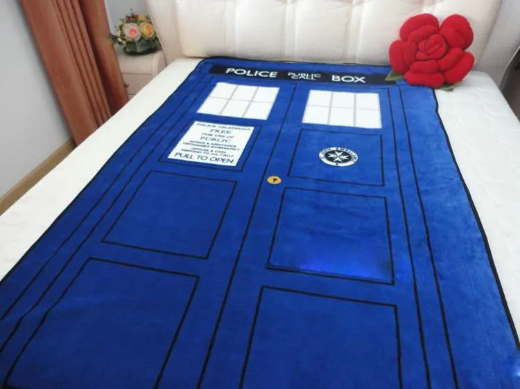 Hot Sale Doctor Who Blanket Dr Tardis Police Box Carpet Throw