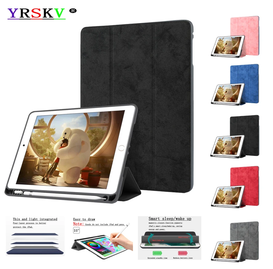 

Case for iPad Pro 10.5 inch 2017 YRSKV Ultra Slim New Retro PU leather cover+Silicon TPU shell Smart Auto Sleep Wake Tablet Case